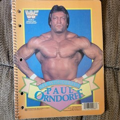 WWF School Notebook RARE Vintage 1985 TItan Sports Paul Orndorff Mr. Wonderful
