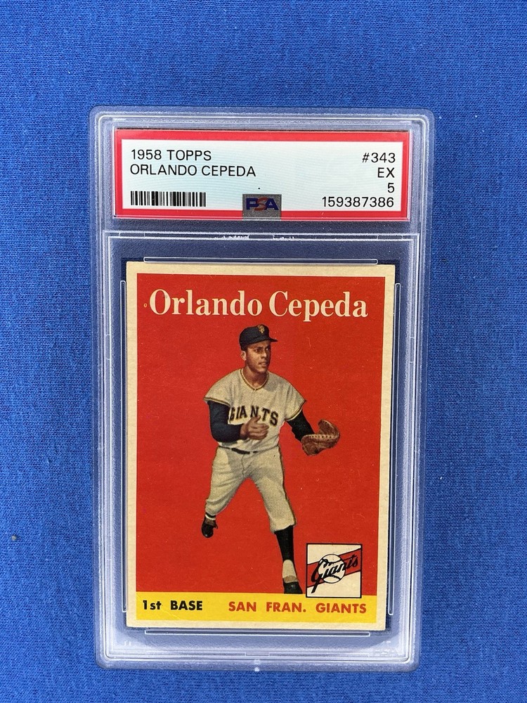 1958 Topps Orlando Cepeda #343 Baseball Card PSA 5