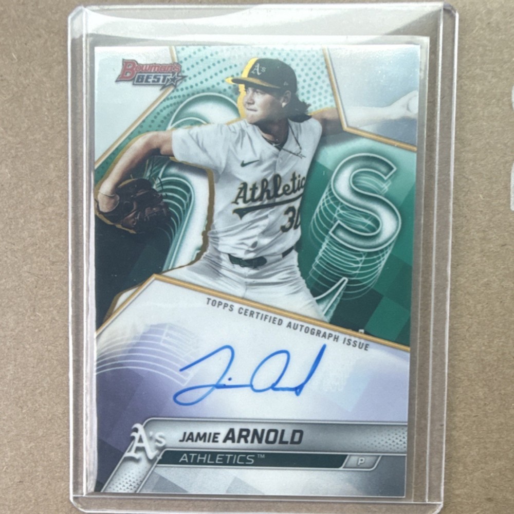 Topps 2025 Bowman Draft Jamie Arnold Autograph CPA-JA Athletics Chrome Prospect