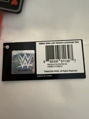 2026 WWE WRESTLEMANIA 42 LUGGAGE TAG LAS VEGAS SUPERSTORE