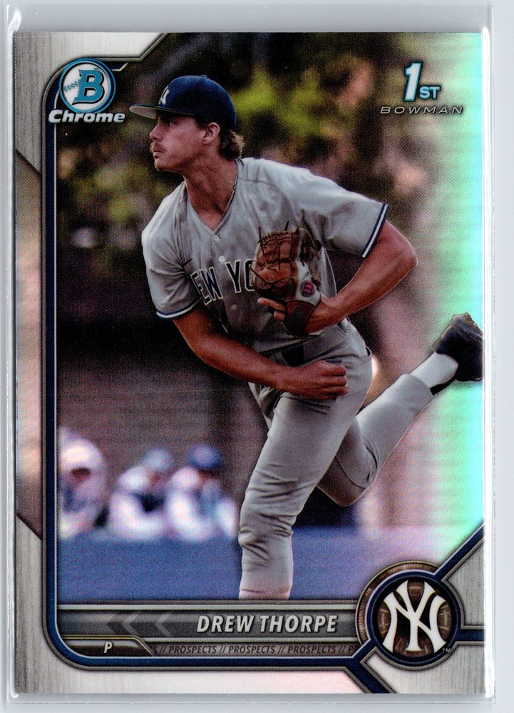 2022 Bowman Chrome Drew Thorpe 1st Bowman Refractor New York Yankees