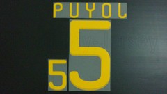 CARLES PUYOL #5 Spain Home & Away World Cup 2010 Custom-Made Handmade Name Set