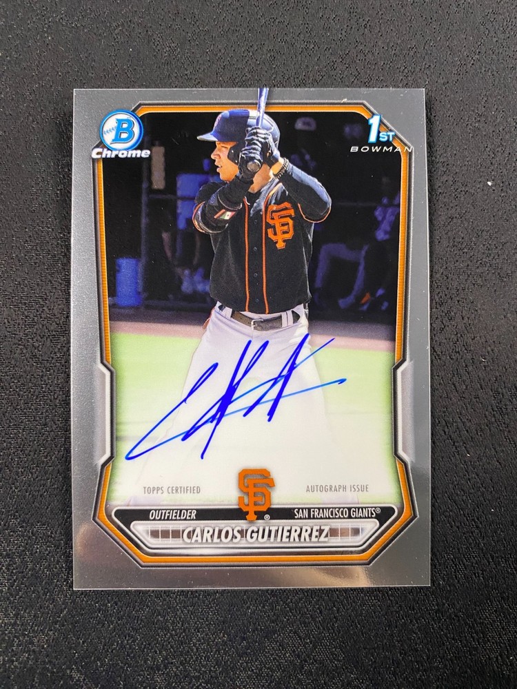 2026 Bowman Chrome Carlos Gutierrez 1st Auto CPA-CGU Giants G69