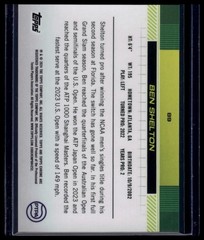 2024 Topps Chrome #89 Ben Shelton Rose Gold Refractor #/20