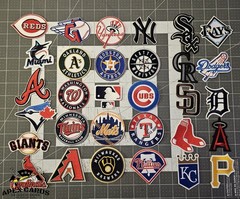 MLB Team Patch Embroidered Iron On