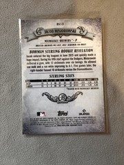 Jacob Misiorowski 2026 Bowman #BST-13 Milwaukee Brewers Bowman Sterling Rookie