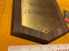 Detroit Big Wheel J.A. John Lomakowski Lomakoski Football Card & Plaque