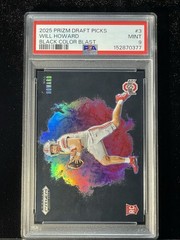 2025 Prizm Draft Picks #3 Will Howard Black Color Blast RC *HOT POP SP*