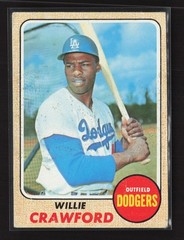 1968 Topps Willie Crawford #417 minor crease front