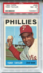 1964 TOPPS #585 TONY TAYLOR Philadelphia Phillies PSA 8 NM-MT HIGH END!