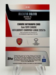 2025-26 Topps Chrome UEFA Women&rsquo;s ALESSIA RUSSO Inferno Refractor Auto /35