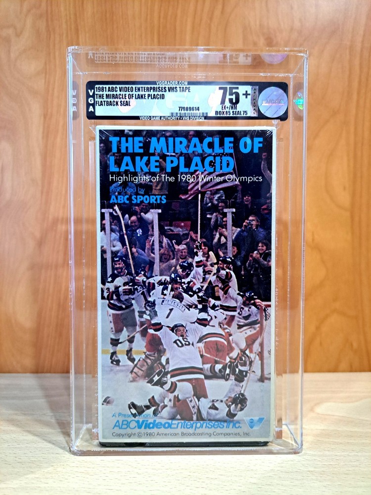Miracle On Ice Encased Vintage ABC Video « The Miracle Of Lake Placid » Graded