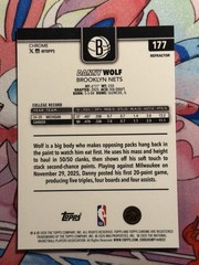 2025-26 Topps Chrome Update Series Danny Wolf Refractor Rookie RC Nets