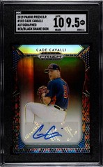 2019 Panini Prizm DP #102 Cade Cavalli RED BLACK SNAKE SKIN SGC 9.5 w/10 AUTO