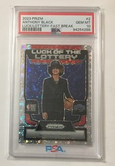 2023-24 Panini Prizm Anthony Black RC Luck of the Lottery Fast Break PSA 10