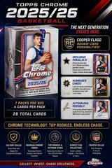 Topps Chrome Basketball 25-26 Factory Sealed Blaster | Cooper Flagg | RWB