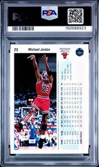 1992-93 Upper Deck Michael Jordan #23 MISSING FOIL Factory Error Variation PSA 9