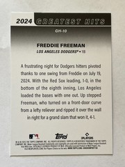 2025 TOPPS SERIES ONE FREDDIE FREEMAN GH-10 GREATEST HITS DODGERS NM CARD
