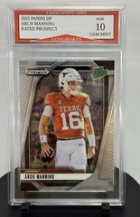 2025 Panini Prizm DP Arch Manning Texas Longhorns Card #166 Gem Mint 10