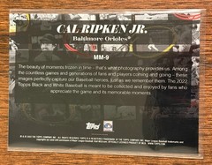 2022 Topps Black & White MM-9 Cal Ripkin Jr. Milestone Moments Baltimore Orioles