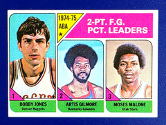 Moses Malone Rookie 1975-76 Topps #222 w HOF Artis Gilmore LL NM MINT *GWCARDS*