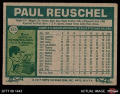 1977 Topps #333 Paul Reuschel Cubs RC 2 – GOOD