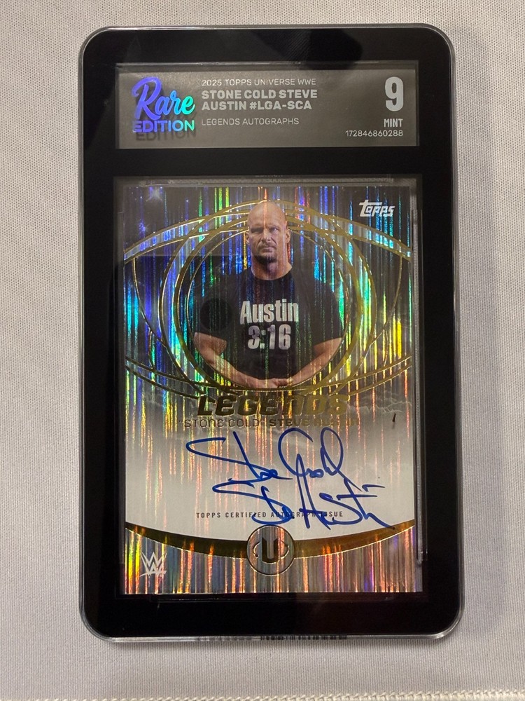 Stone Cold Steve Austin 2025 WWE Universe Topps Auto Rare Edition 9