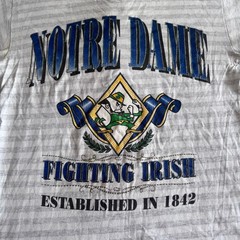 Vintage Single Stitch 1990s Notre Dame Fighting Irish Est 1842 T-Shirt Men&rsquo;s L