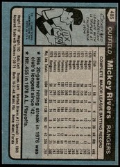 1980 Topps #485 Mickey Rivers Texas Rangers