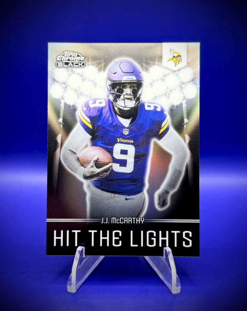 2025 Chrome Black Hit the Lights J.J. McCarthy #HL-3 SSP Case Hit 🔥 Vikings