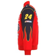 2024 Authentic Nascar Jeff Gordon Flame Dupont Cotton Jacket JH Design Red Navy