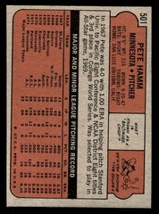 1972 Topps Baseball #501 Pete Hamm VG/EX *e3