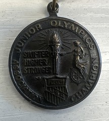 USA Junior Olympics Association Champion Medal BRONZE Pinback( Kw1125-708