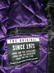 Starter L.A. Lakers Black LABEL BLACK Purple GOLD [LS930168] Satin SMALL Jacket