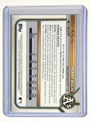 Henry Bolte 2022 Bowman Draft Chrome Sky Blue 1st IP Auto BDC-121 A’s