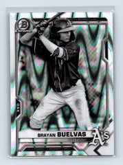 Brayan Buelvas 2021 Bowman Draft #BDC-39 Chrome Black & White RayWave Refractor