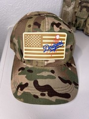 Military Combat American Flag Los Angeles Dodgers PVC Baseball Patch W Vlcro
