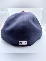 New Era Navy and Red Atlanta &lsquo;A&rsquo; Fitted Cap 7 3/8