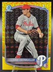 2025 Bowman Draft Chrome 1st Cade Obermueller #BDC-80 Yellow Geometric /75