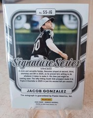 2026 Panini Donruss Jacob Gonzalez Signature Series Silver Laser Prospect Auto
