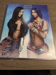 Aj Lee Sasha Banks Dual Signed 11×14 Photo Jsa Cert Wwe Nxt Aww