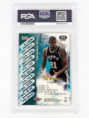 2000-01 Fleer Game Time Extra #89 Tim Duncan PSA 9 San Antonio Spurs HOF