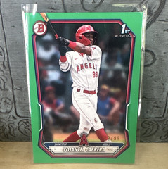 Topps 2026 Bowman Green Rookie /99 Yeremy Cabrera BP-146 Rangers Baseball Card