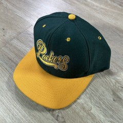 VTG Green Bay Packers Snapback Hat NFL American Needle Green Yellow Wool Cap USA