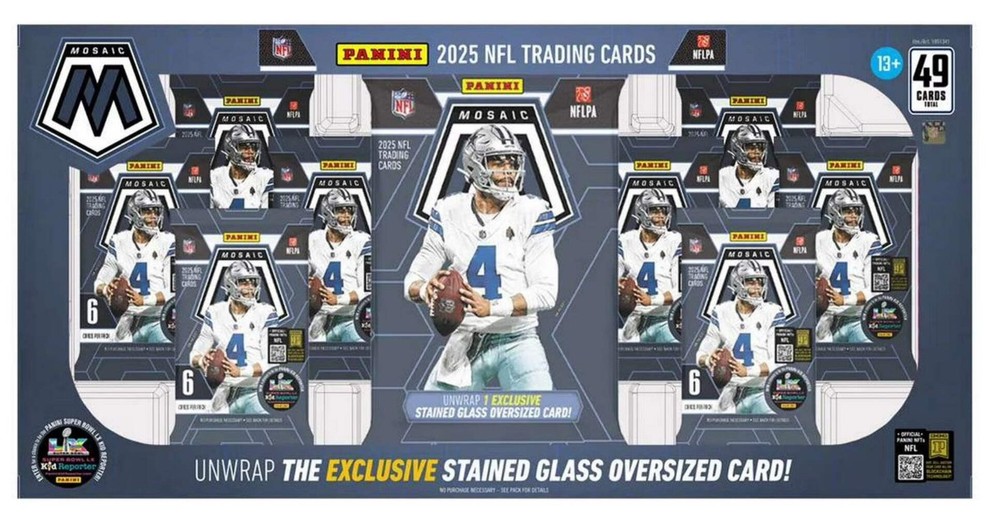 2025 Panini Mosaic Football Costco Bundle Box Stained Glass