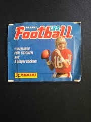 1989 Panini Football Sticker Pack UNOPENED Vintage 1 Foil & 5 Player Stickers