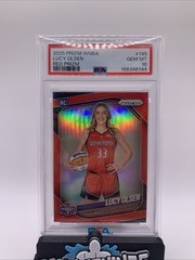 Lucy Olsen 2025 Panini WNBA Prizm /299 Red Variation RC Mystics #145 PSA 10 🔥