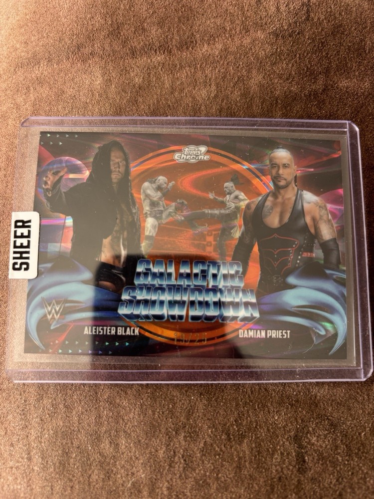 Aleister Black Damien Priest /25 Galactic Showdown Topps Chrome WWE