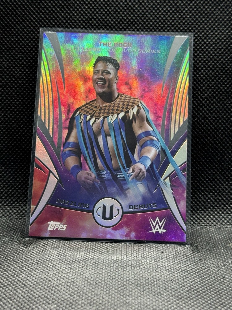 2025 Topps Universe WWE The Rock Dazzling Debuts Galaxy #DDE-9