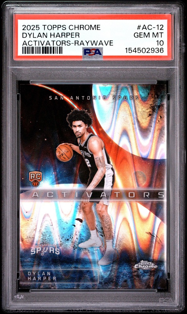 2025 TOPPS CHROME ACTIVATORS RAYWAVE #AC-12 DYLAN HARPER PSA 10